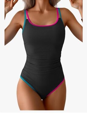 Aidonger One Piece Tummy Control Slimming Bathing Suit L  879-bb3